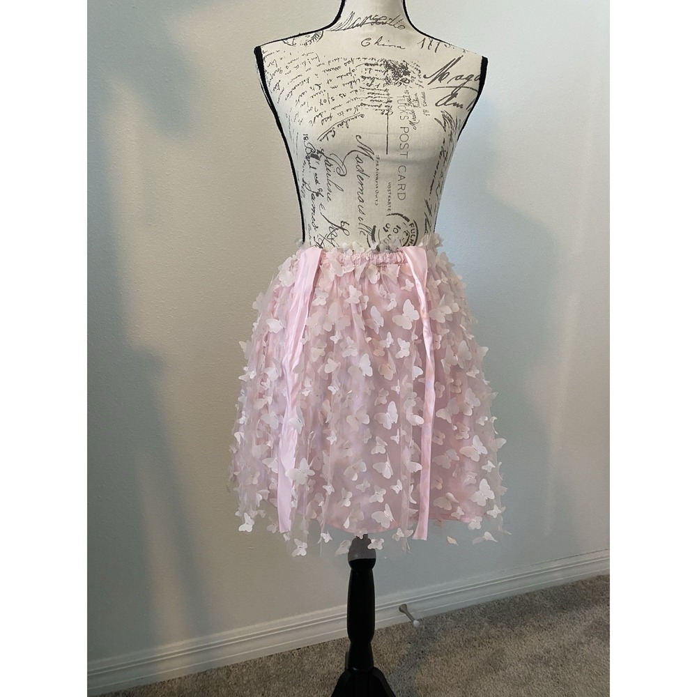 Wild + Rae Butterfly & Ribbons Layered Pink Tutu Sz 5T Girls